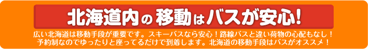 北海道内の移動はバスが安心!